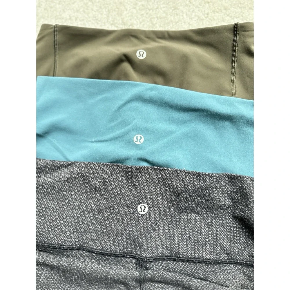 3PC- Lululemon Cropped Leggings All The Right, Wunder Under,
